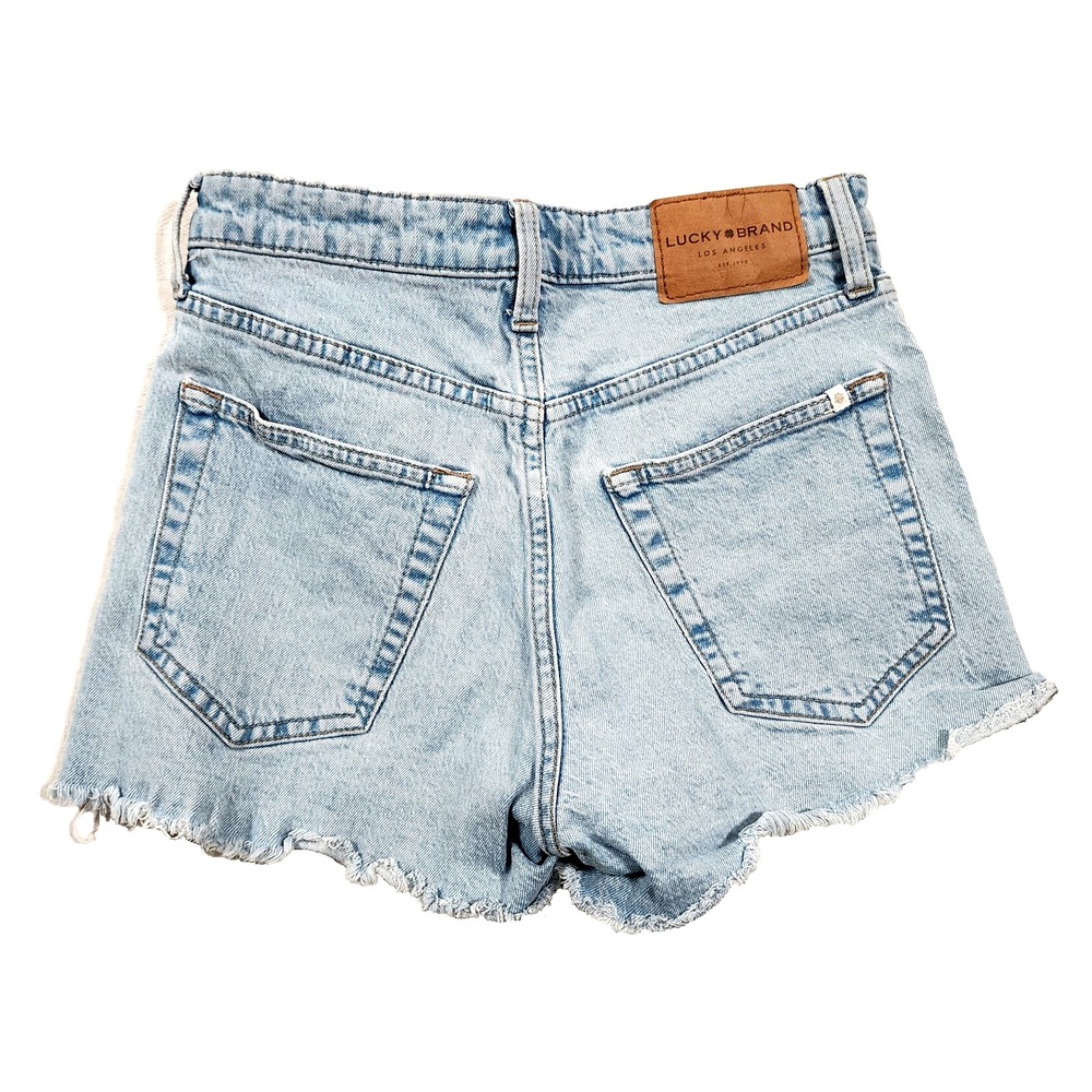 Lucky Brand Denim Shorts Womens 2 / 26 Lucky Pins High Rise Mini Festival Boho